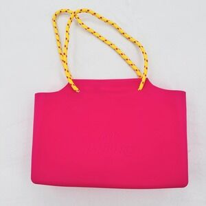 Sol de Janeiro limited edition bright pink jelly beach tote bag